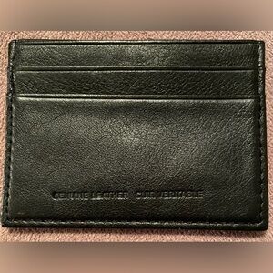 Black Leather Card Holder
